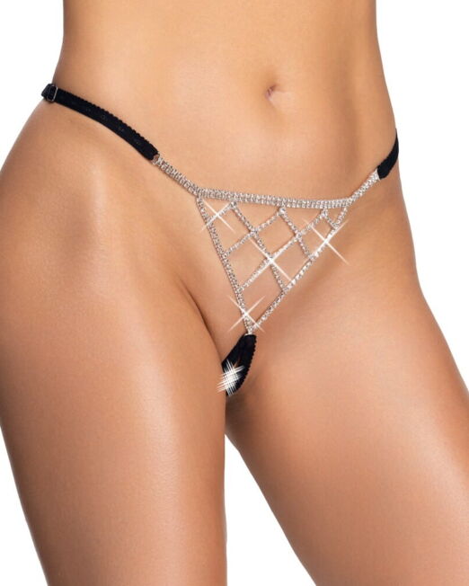COTTELLI LINGERIE KRUISLOZE MINISTRING MET STRAS