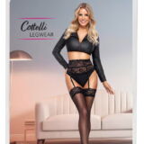 COTTELLI ZWARTE JARRETEL KOUSEN MET KANT BOORD