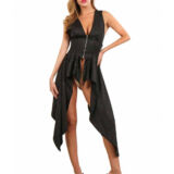 STOFFEN BURLESK KORSET JURK MET BROKAAT DESIGN