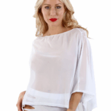 EROTISCH WIT LOSVALLENDE TRANSPARANTE MESH TOP