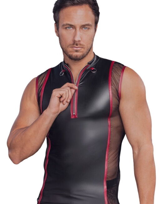 NEK STRAK HEREN SHIRT IN MATTE RACER LOOK MET RITS