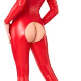 NOIR HANDMADE SPANK ME CATSUIT MET OPEN BILLEN