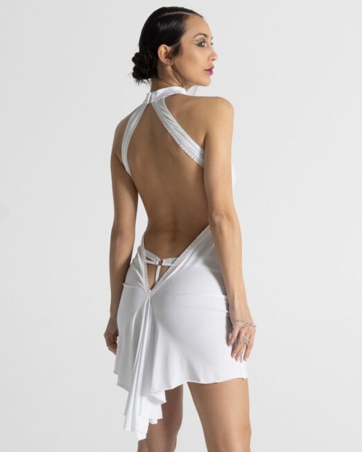 CATANZARO TEXAS ROBE WITTE STRAS JURK MET SLEEP