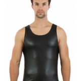 SEXY STOER FETISJ WEAR WETLOOK HEREN TANK SHIRT