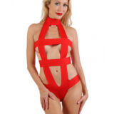 UITDAGEND ROOD ELASTISCH STRAP BODY HARNAS