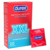 DUREX GEVOELSECHT XXL CONDOOMS 10 STUKS