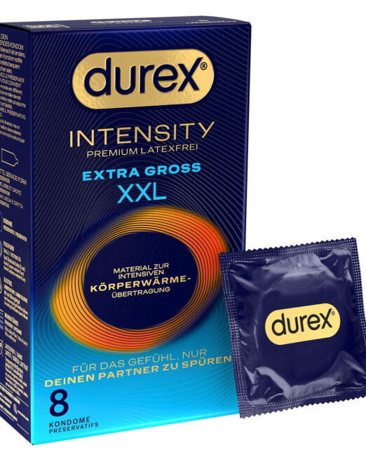 DUREX INTENSITY XXL EXTRA GROTE CONDOOMS 8 STUKS