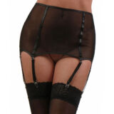 BREDE TRANSPARANTE GAASSTOF GORDEL 6 JARRETELS