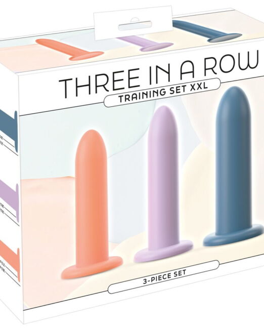THREE IN A ROW ANALE EN VAGINALE DILDO TRAINING SET
