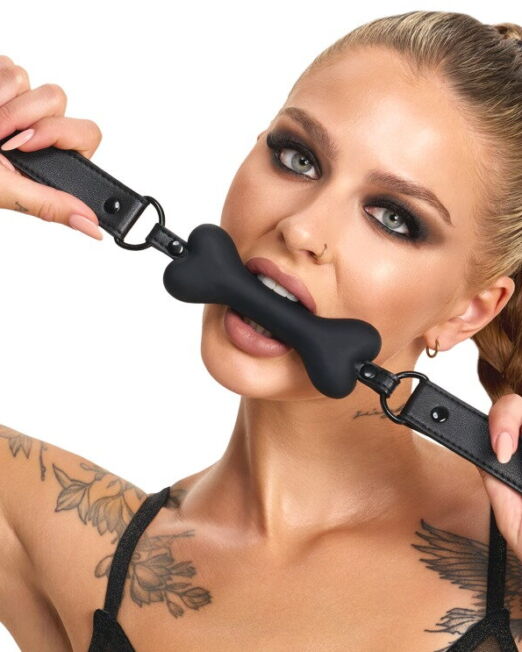 BAD KITTY DOGGY BONE GAG SILICONE MONDKNEVEL