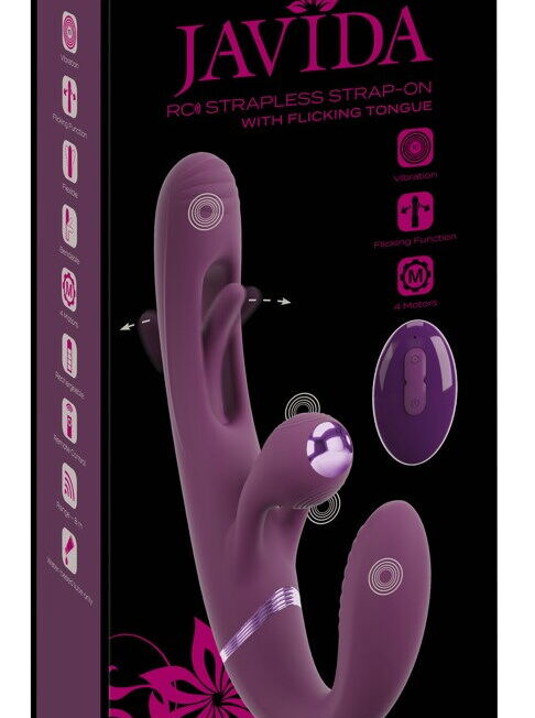 JAVIDA RC STRAPLESS STRAPON VIBE MET ZWAAI TONG