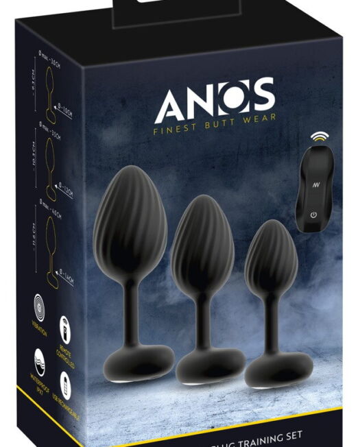 ANOS VIBRO BUTTPLUG SET ANALE TRAINING OP AFSTAND