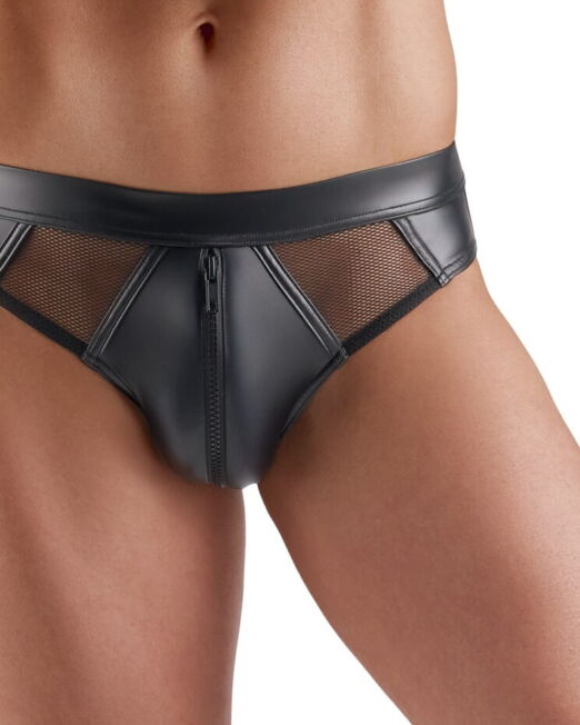 SVENJOYMENT MESH WETLOOK HEREN SLIP MET RITS