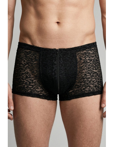 EROTISCHE HEREN RITS BOXER FLUWEEL LEOPARD MESH