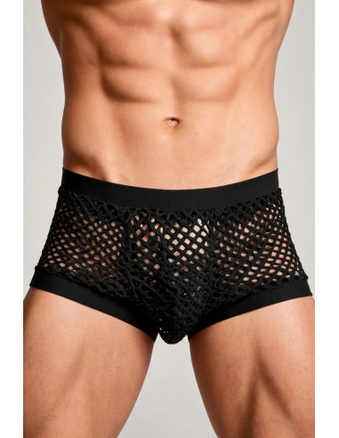 STOUTE ZWARTE HEREN BOXER MET GROTE VISNET GATEN