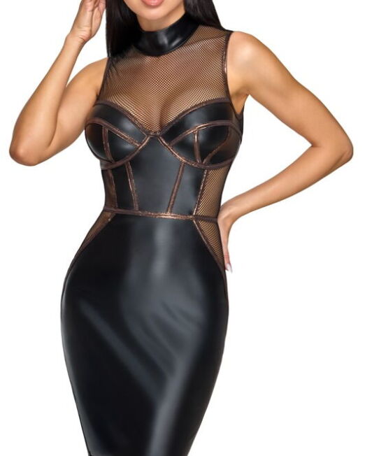 COTTELLI ELEGANTE PARTY JURK MET CORSAGE STIJL BIES